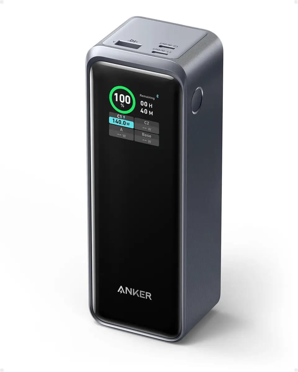 Carregador portátil Anker Prime de 27.650 mAh Power Bank de 3 portas