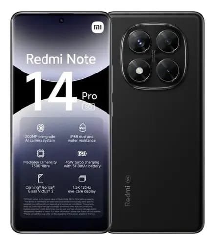 Smartphone Xiaomi Redmi Note 14 Pro 5g 12gb 512gb RAM preto