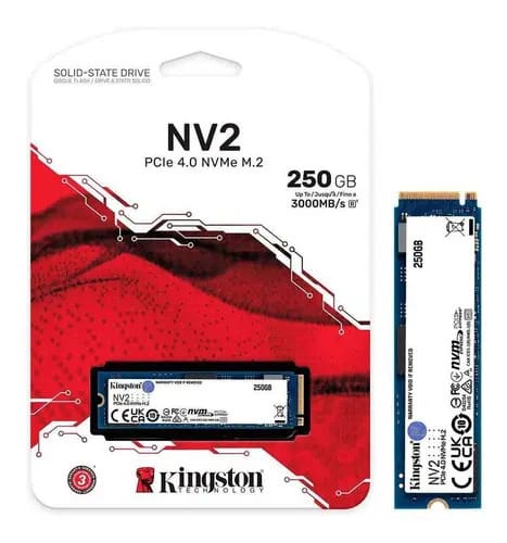 Ssd NVME 250gb, PCIe 4.0, NV2 Kingston