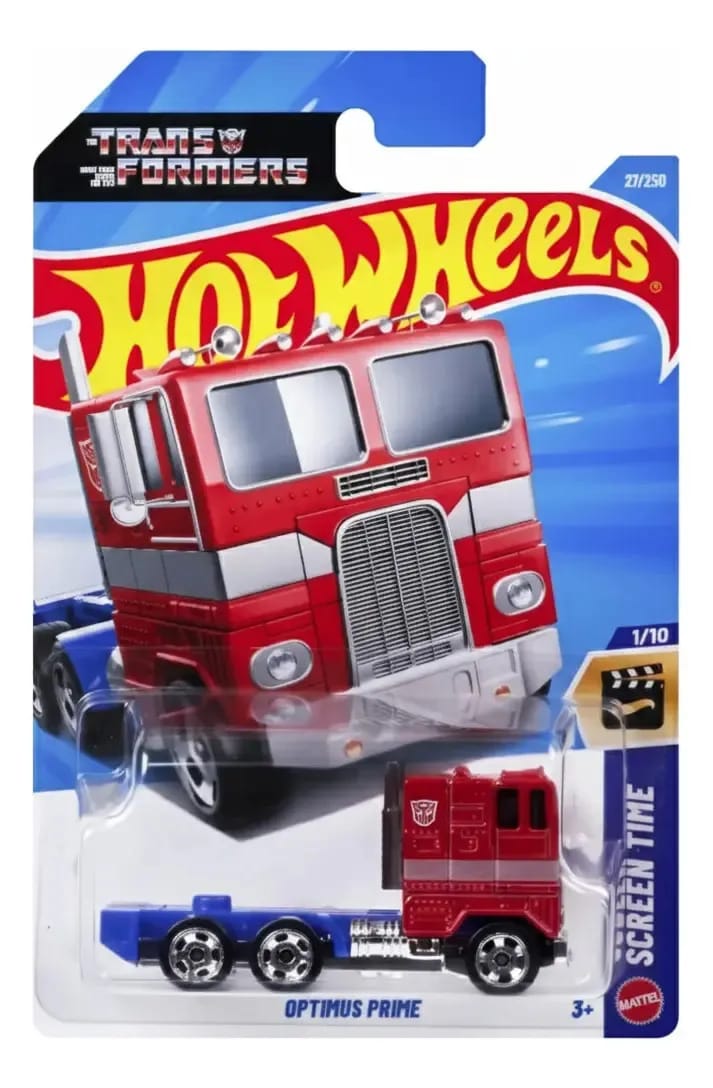 Tela Hot Wheels Optimus Prime 1:64 Mattel Color Optimus Prime Hot Wheels 27/250 Tempo de tela