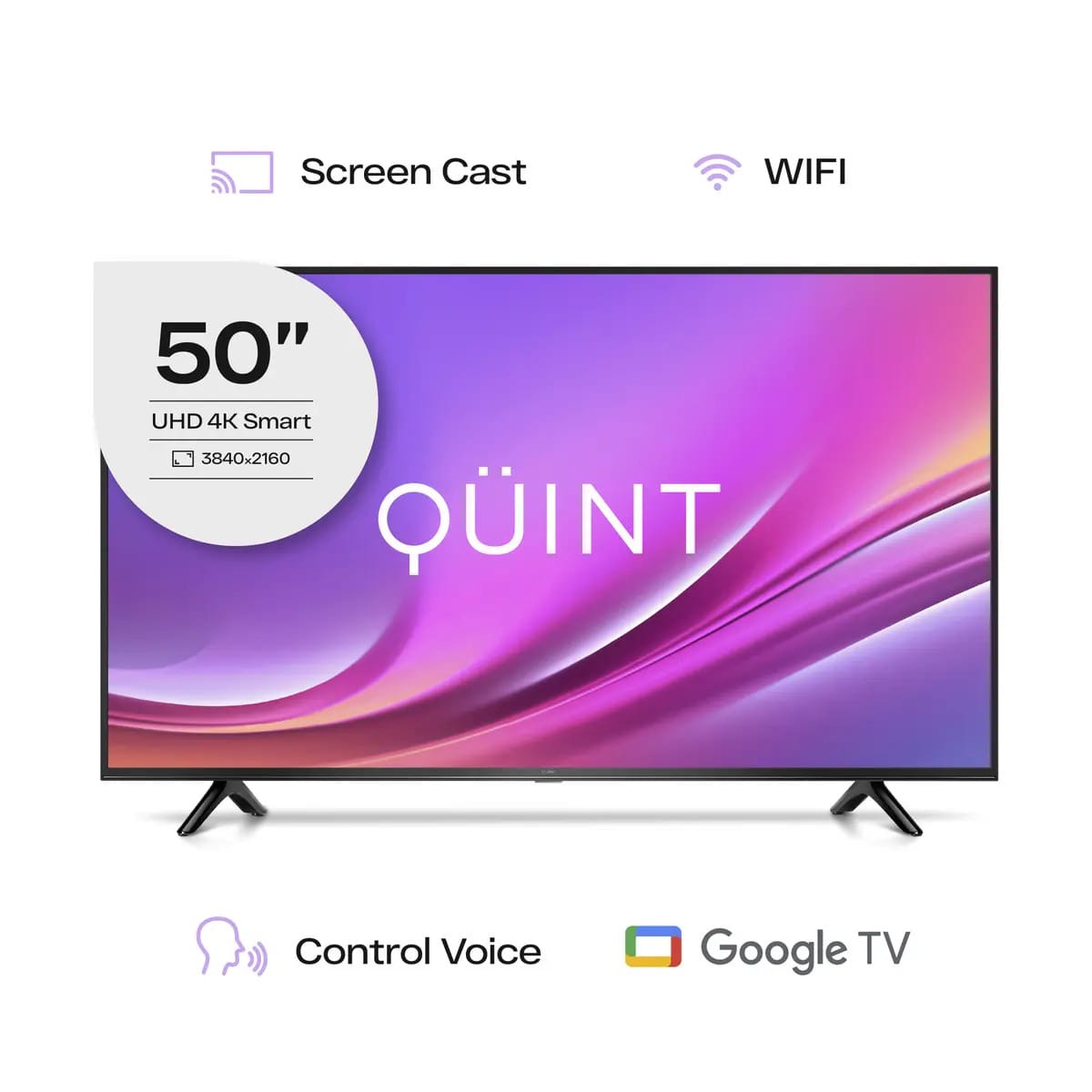 Smart TV Quint 50 Google TV 4K Ultra HD