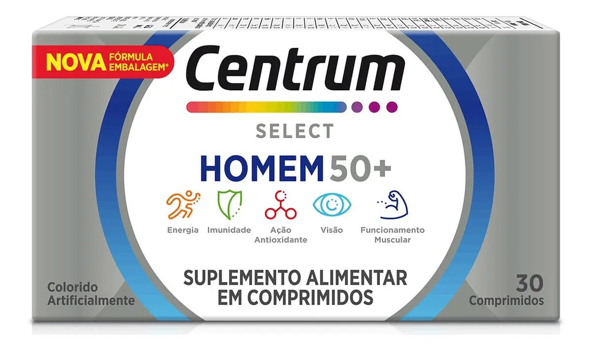 Suplemento en comprimidos Centrum Select Vitaminas de Homem +50 de 30 un