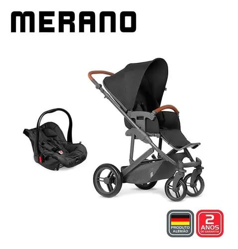Carrinho De Bebê Abc Design Travel System Merano Woven Black