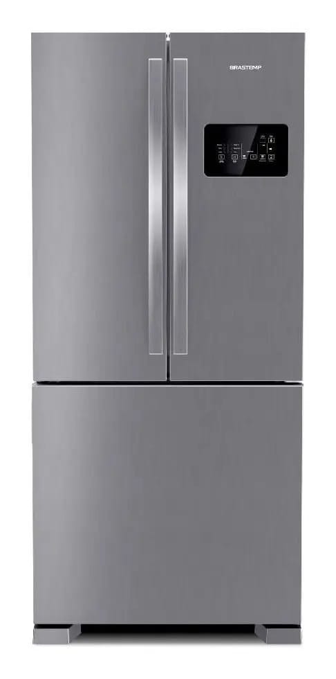 Geladeira Frost Free Side Inverse Inox BRO85AK Brastemp