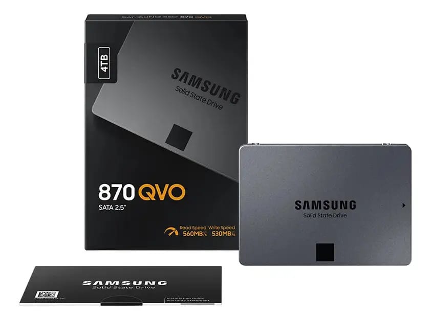 Memória Samsung SSD 4TB 870 QVO SATA 2,5"