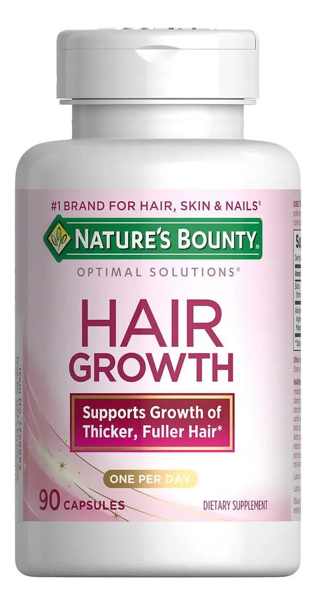 Nature's Bounty Hair Growth Vitamina Suplemento Vegano 90 Cápsulas