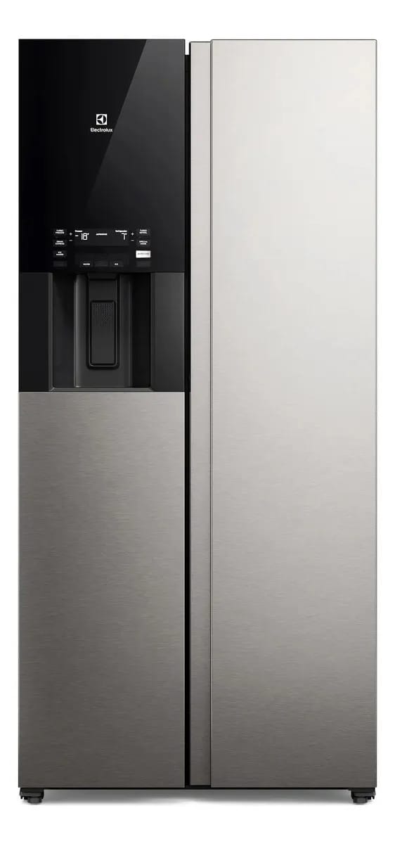 Geladeira com freezer inverter Electrolux Side by side ES4WS con capacidad de 481L prateado