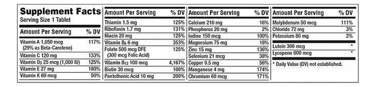 Centrum Silver Men, Homem 50+ (275 Tabs) Multivitamínico