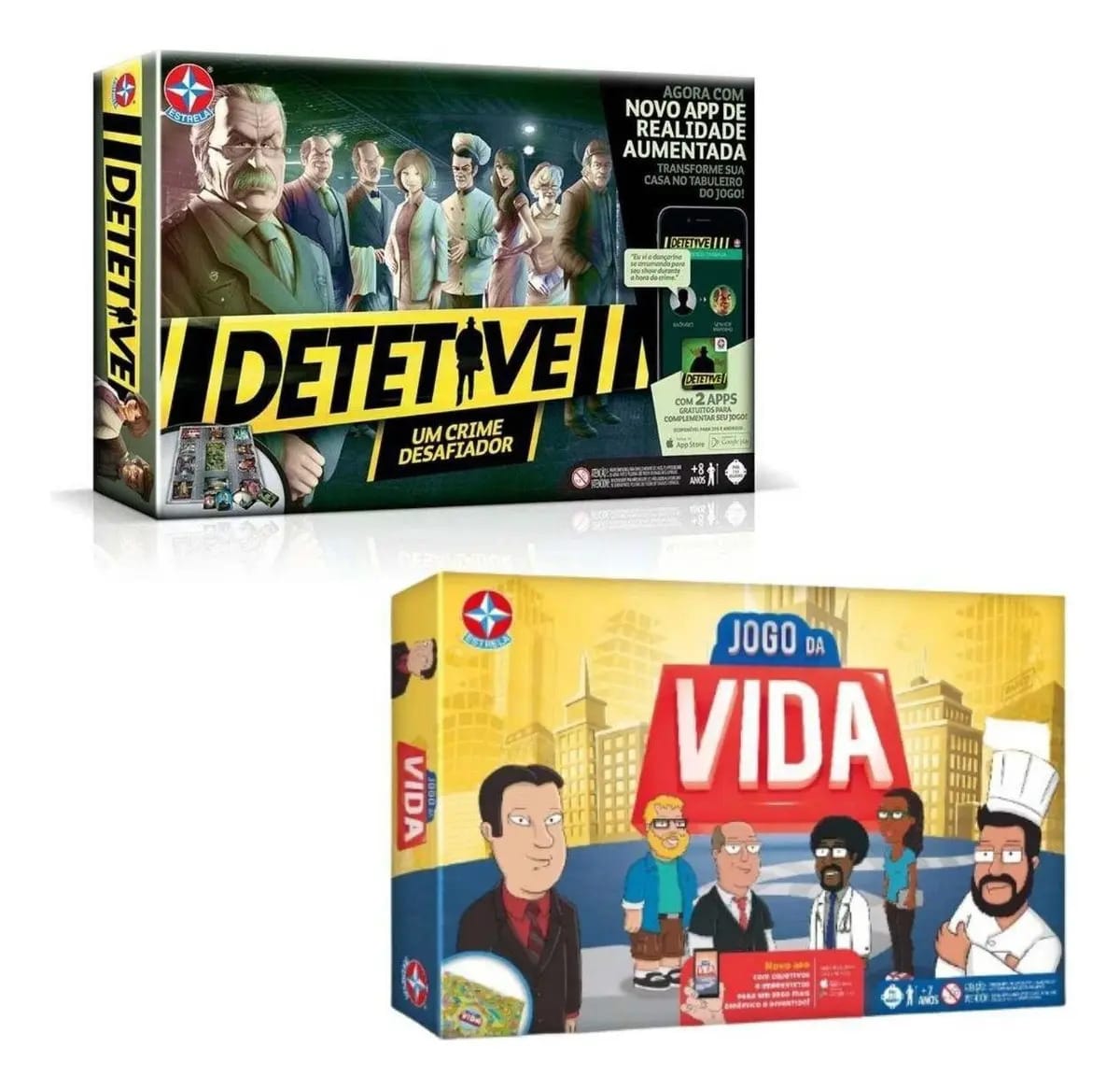 Jogos De Tabuleiro Clássico Estrela Jogo Da Vida + Detetive