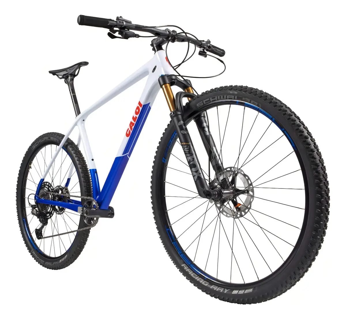 Bicicleta mountain bike Caloi Cross Country ELITE CARBON TEAM – 2021 R29 tamanho do uadro L - branco