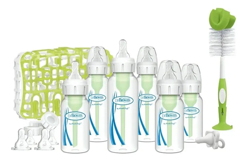 Conjunto de garrafas verdes Dr Browns Options Plus Std Deluxe