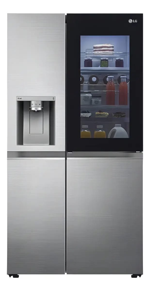Geladeira com freezer inverter LG Side by side GS66SXN con capacidad de 617L prateado - Bom (Recondicionado)
