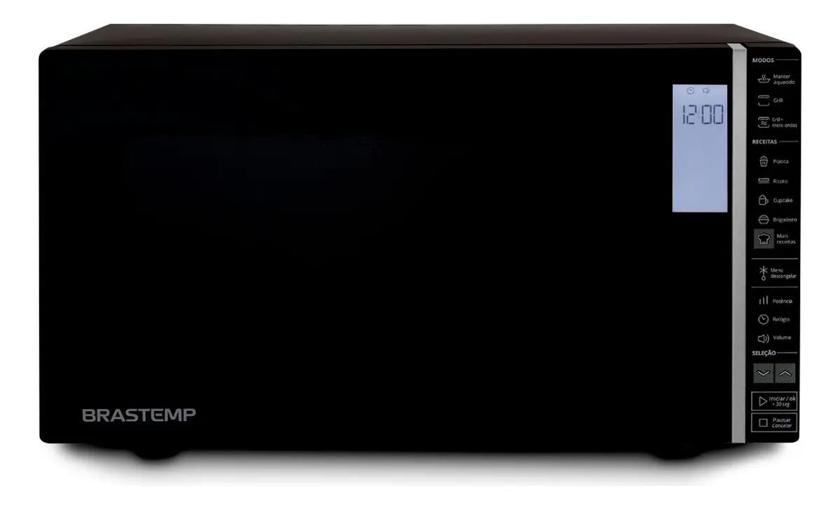 Micro-ondas Brastemp 32 Litros Preto Com Grill E Painel Inte
