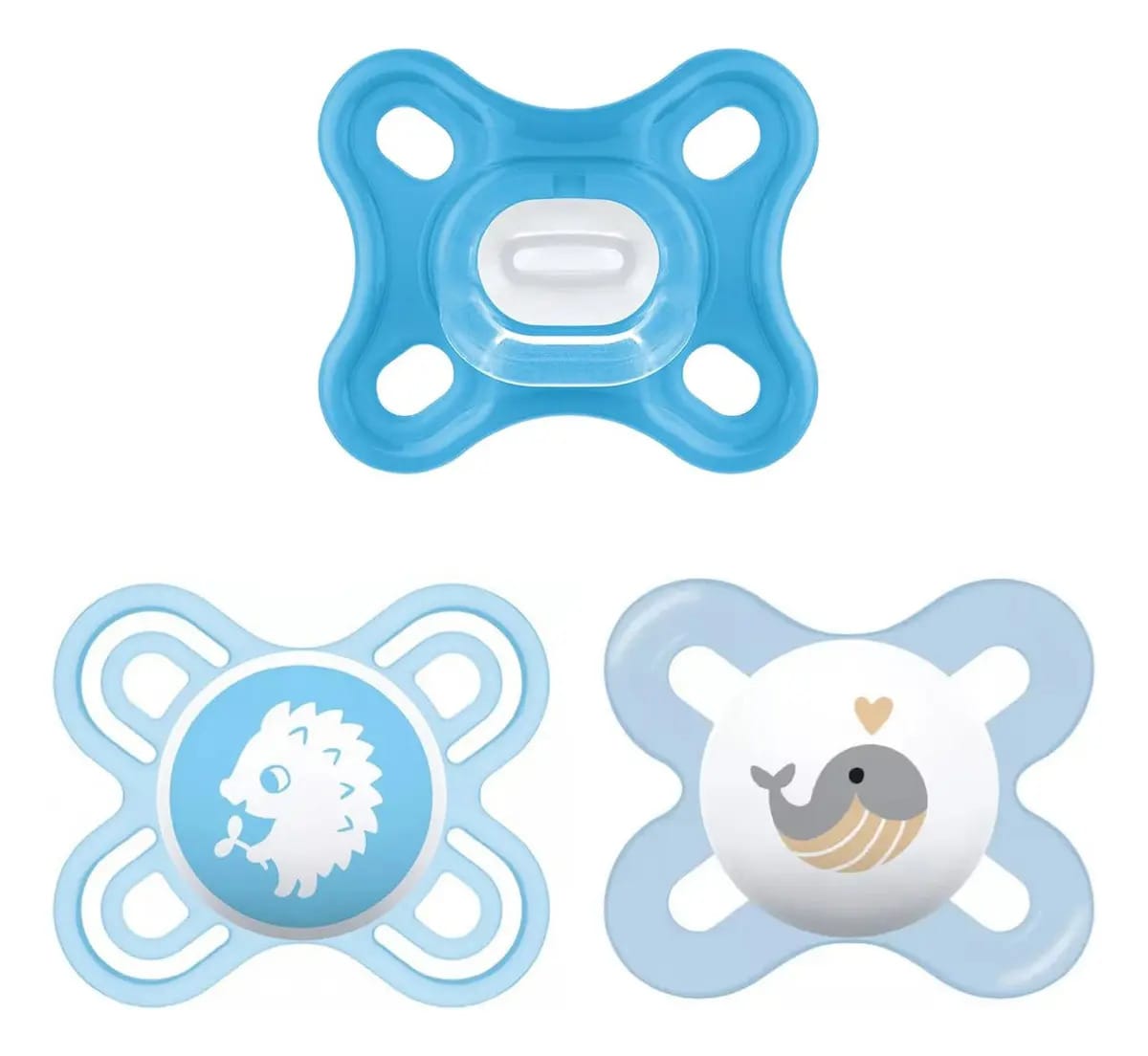 Chupeta Mam Comfort And Perfect, 3 peças de 0 a 3 m, azul, período de idade de 0 a 6 meses