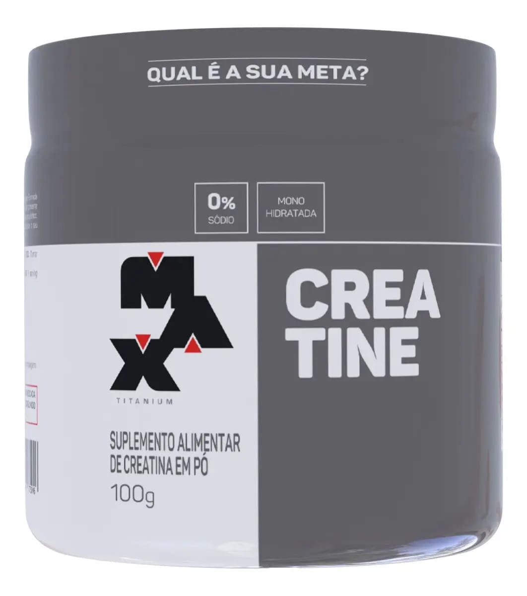 Creatina Monohidratada (100g) - 100% Pura - Max Titanium Sabor Without flavor