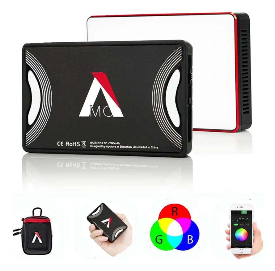 Mini luz LED de vídeo Aputure Mc Rgb 5w 3200k - 6500k para foto