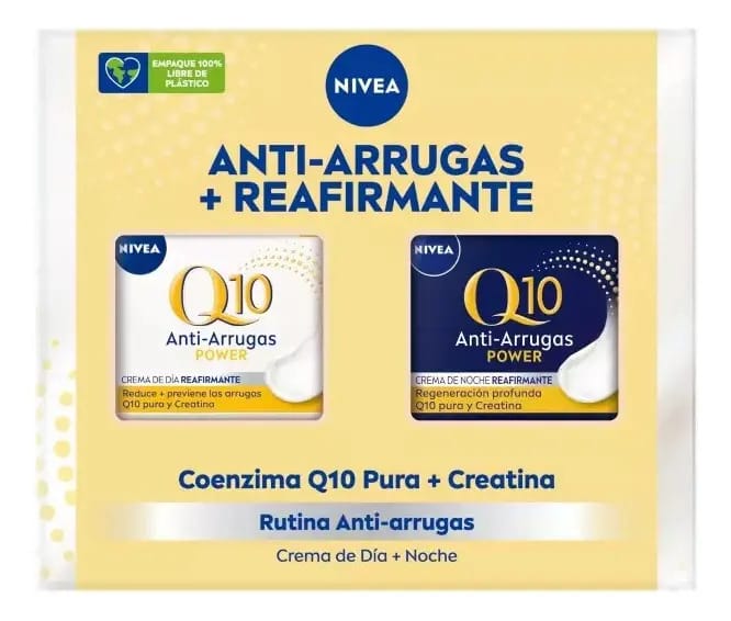 Pacote de rotina antirrugas Nivea Q10 Dia 50ml + Noite 50ml Tipo de pele normal