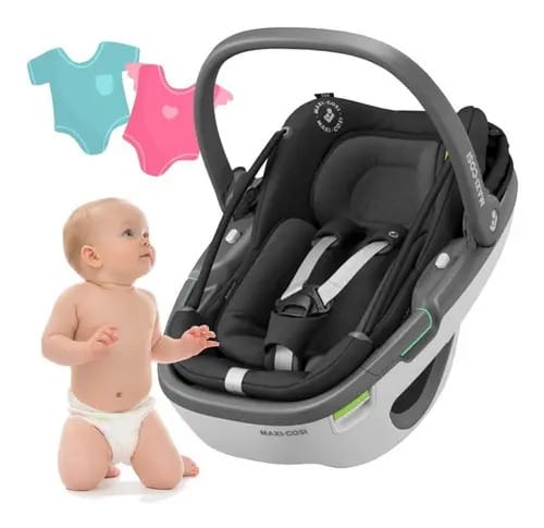 Cadeirinha de carro Baby Coral de até 12 kg Maxi Cosi, cor preta