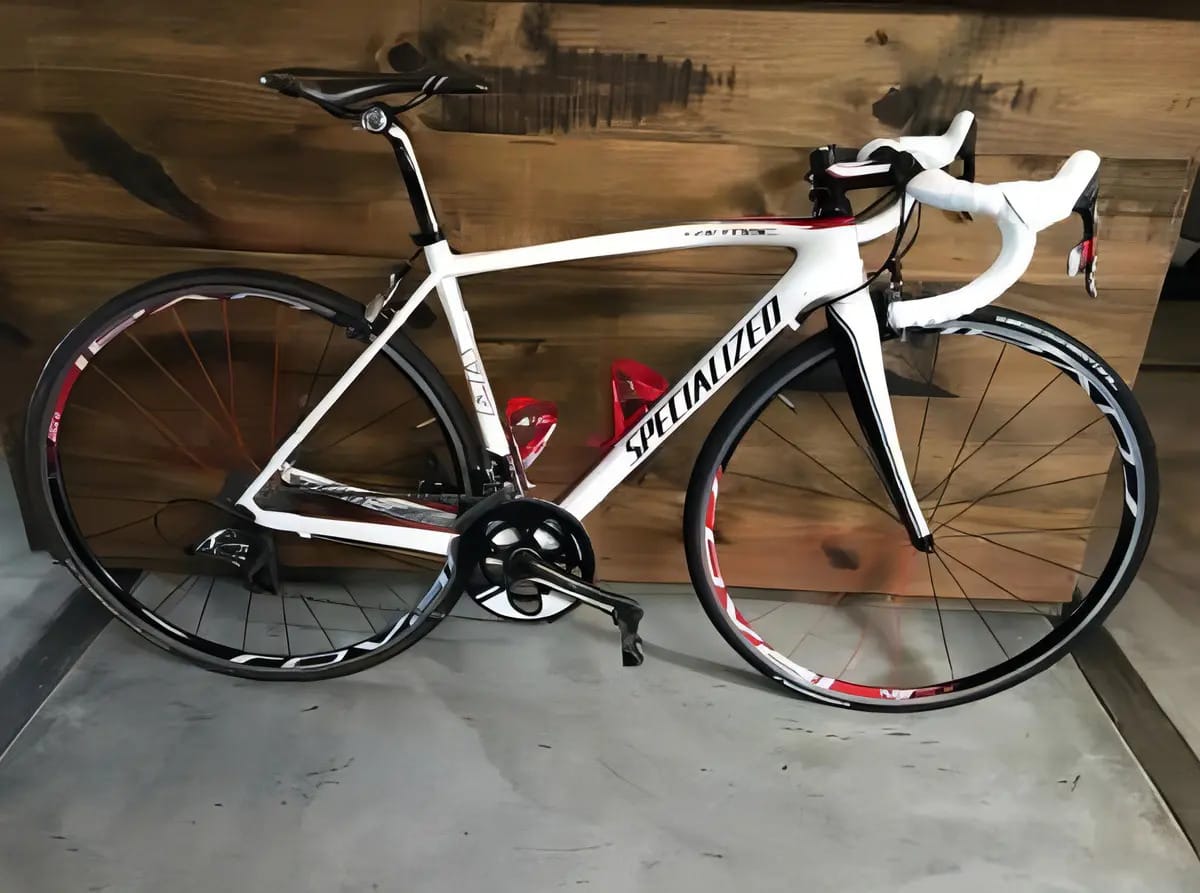 Bicicleta de rota Specialized S-Works Tarmac SL3 R28 tamanho do uadro 17" - satin carbon/gloss white/neon red
