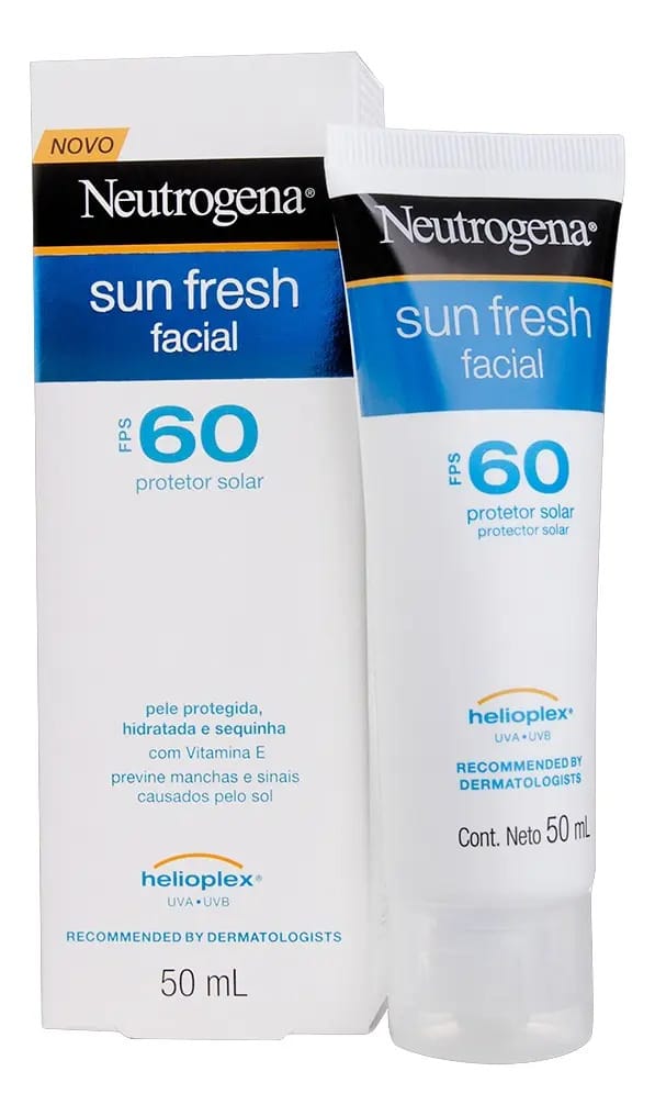 Protetor solar Neutrogena Sun Fresh Facial 60FPS 50mL
