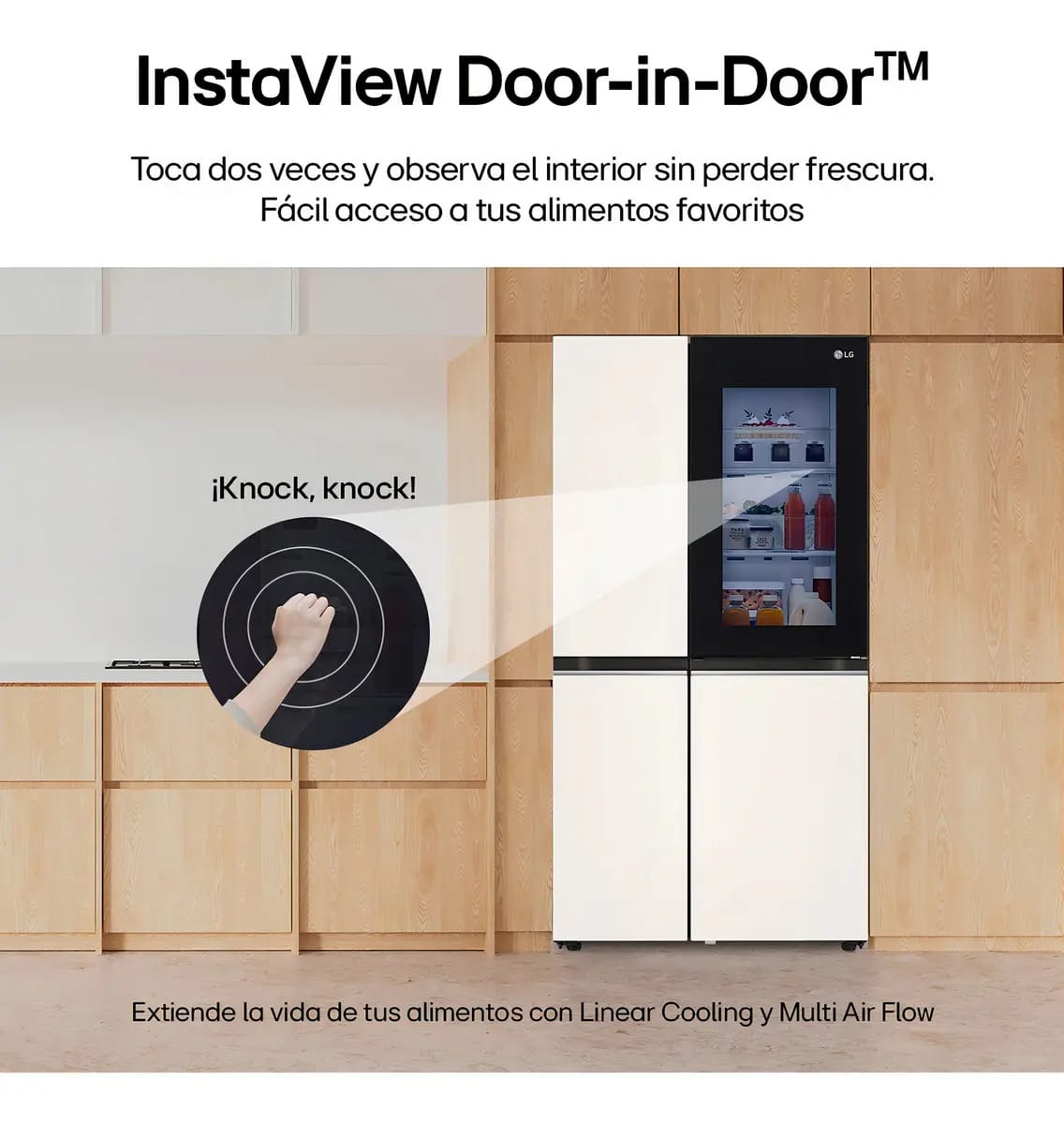Refrigerador LG Instaview Side By Side 23 pés3 bege bege