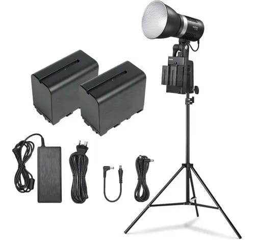 Iluminador Luz Contínua Led Godox Ml30 Com Bateria E Tripé Cor da estrutura Preto Cor da luz Branco-frio