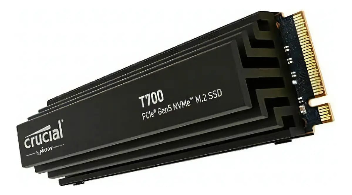 Crucial T700 2tb Gen5 Nvme M.2 Ssd com dissipador de calor