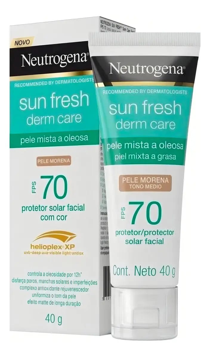 Protetor Solar Facial Neutrogena Sun Fresh Morena Fps70 40g