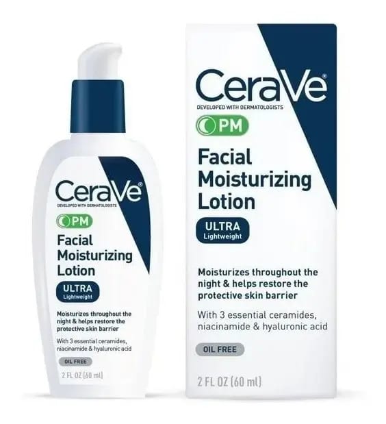 Loção facial hidratante ultraleve CeraVe PM Loção facial hidratante ultraleve CeraVe PM