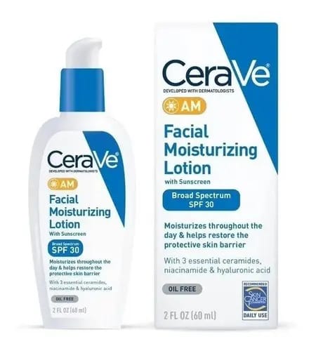 Loção facial hidratante Cerave Am 60 ml Spf 30 Tipo de pele normal, mista, oleosa