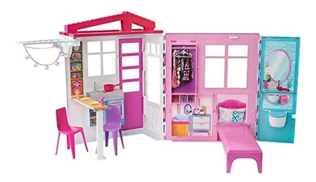 Conjunto de casa de bonecas Barbie, multicolorido