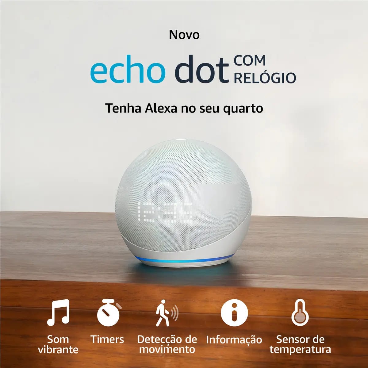 Echo Dot 5ª Geração Glacier white Amazon