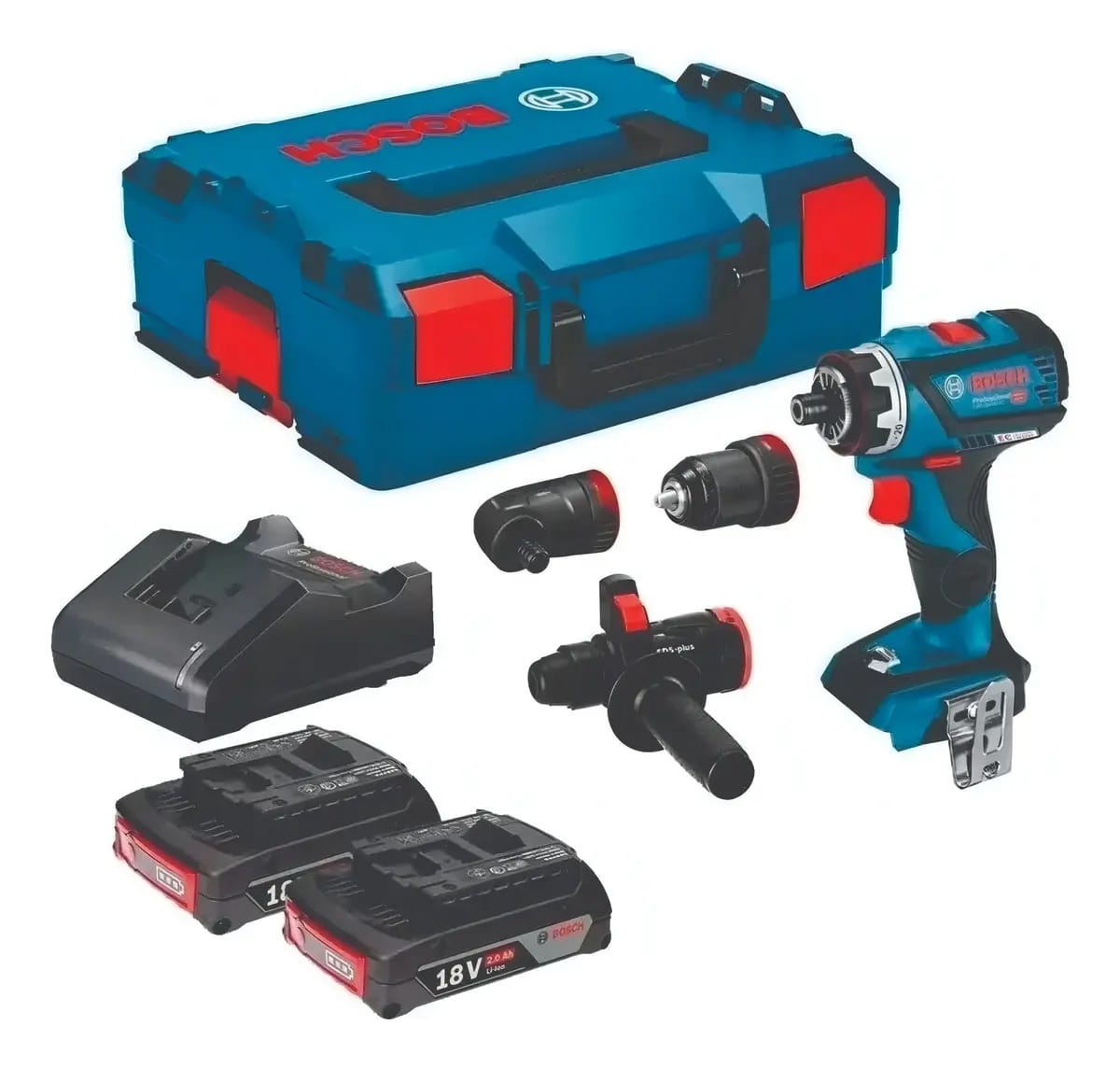 Bosch Furadeira e Parafusadeira FlexiClick GSR 18V-60 FC 18V com 2 baterias, 1 carregador e maleta