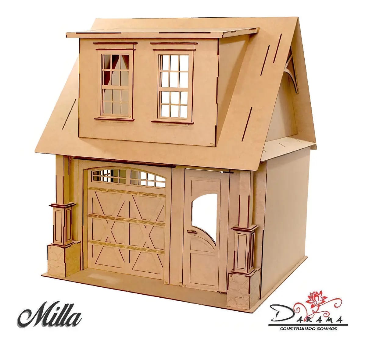 Casa De Bonecas Escala Barbie Com Garagem Milla Nat Darama