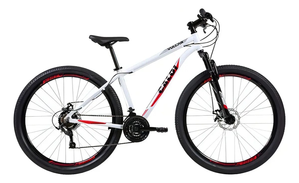 Bicicleta Aro 29 Caloi Vulcan Tr 15 Branco Shimano
