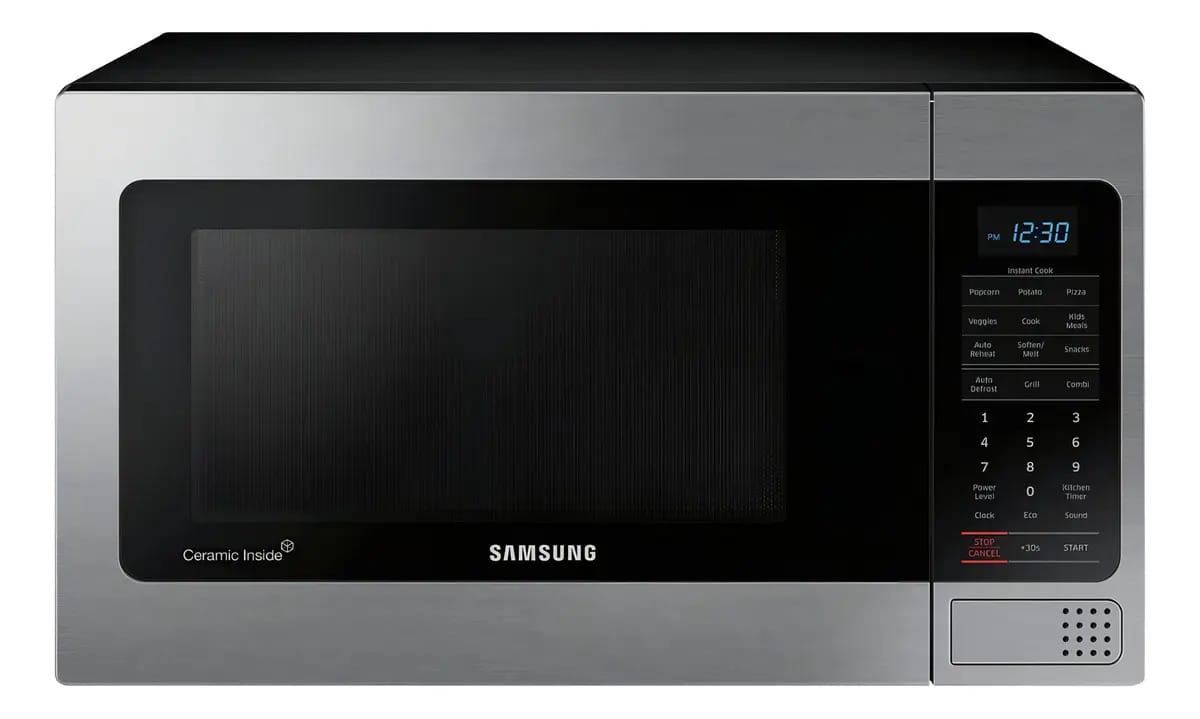 Samsung - Bancada de micro-ondas de 1,1 pés cúbicos - Aço inoxidável