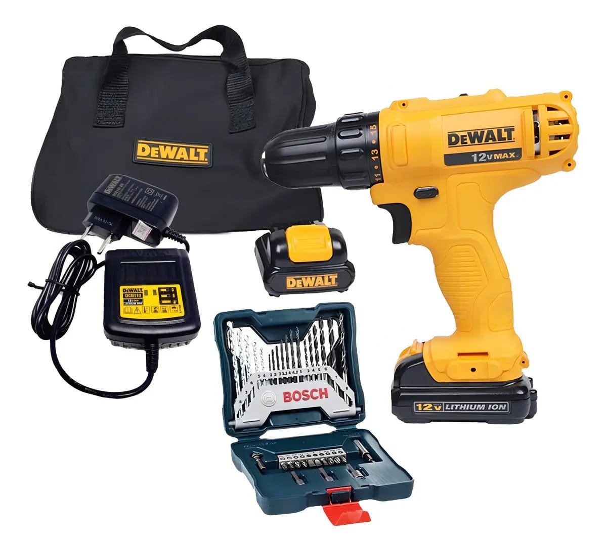 Furadeira Parafusadeira Dewalt Dcd700c2 + Acessórios