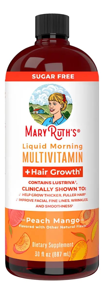 Multivitamínico Maryruths 887ml C/hair Growth + Porta Cáps Sabor S/N