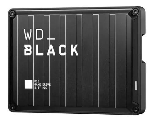 Hd Externo Western Digital Wd Black P10 5tb 5 Terabytes 5000gb Game Drive, Compatível Com Xbox, Ps4, Ps5 E Pc, , Preto, , Com Preto