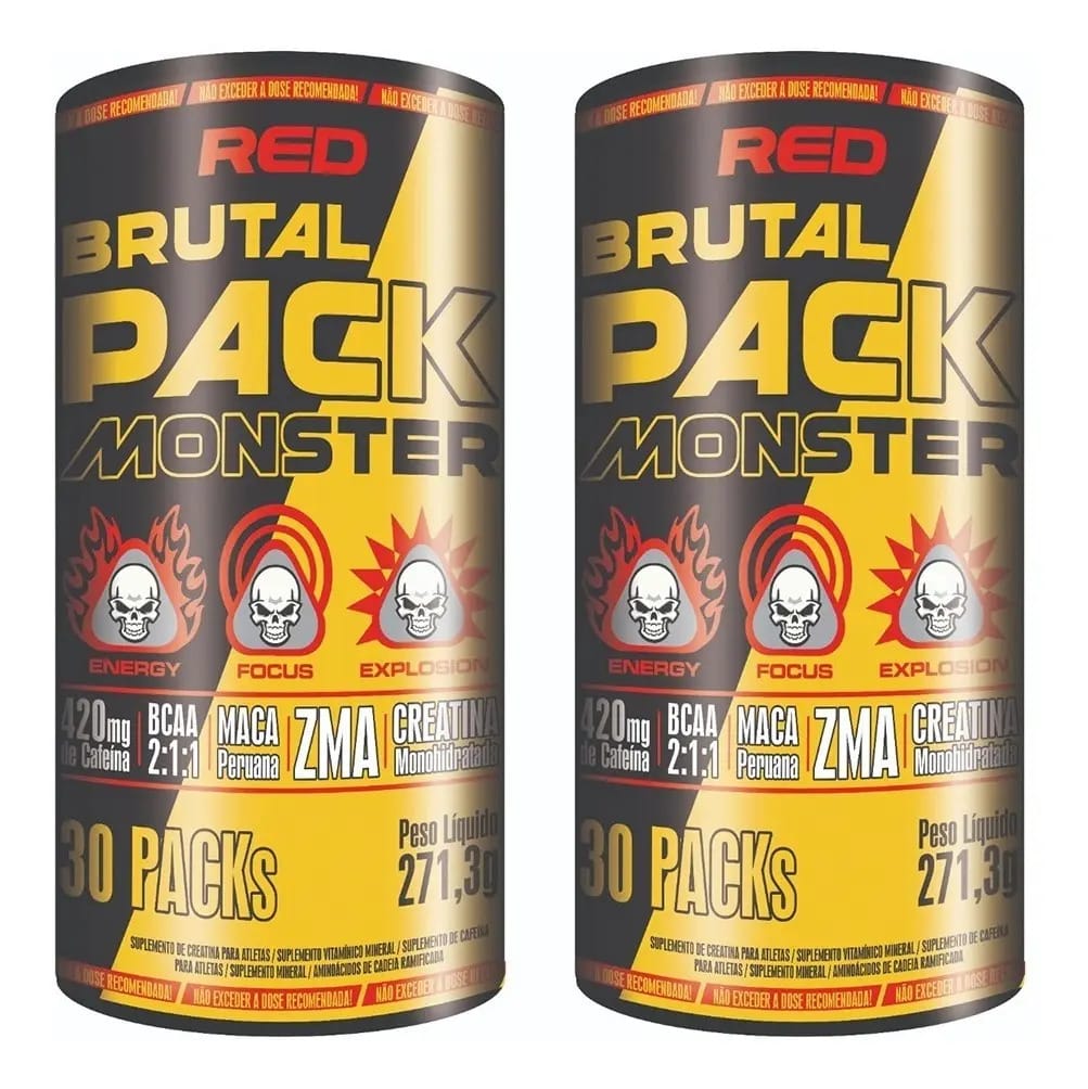 Monster Nitro 44 Pack Probiotica Creatina Bcaa Cafeina Vitam