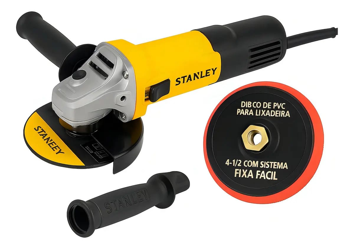 Esmerilhadeira Angular Stanley Sg7115-750w + Disco Lixadeira