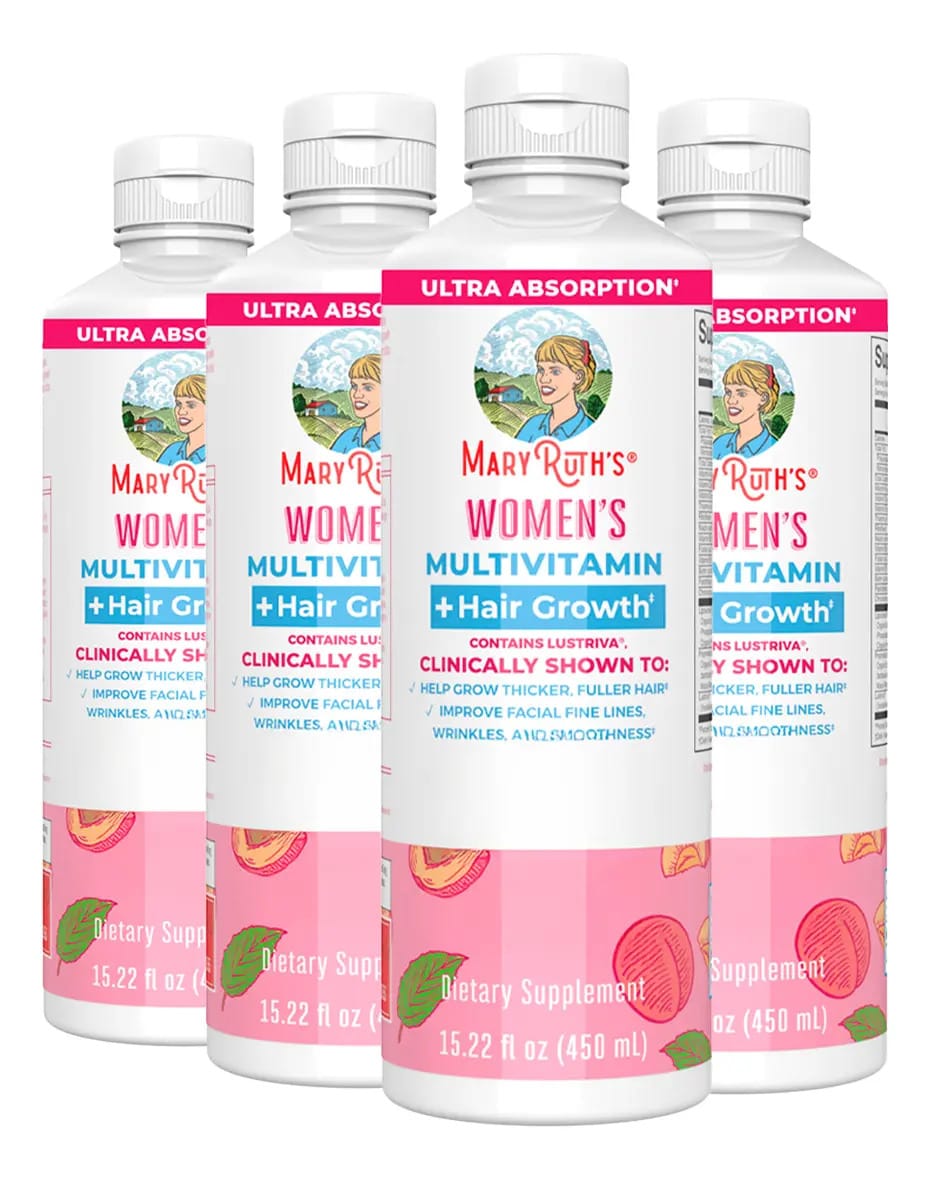Multivitamínico Mulher Maryruths Lustriva Hair Growth 4un Sabor S/N