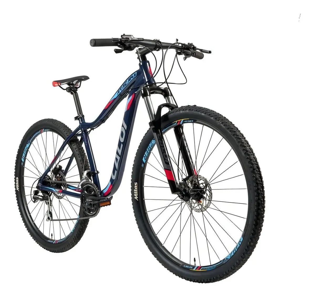 Bicicleta mountain bike feminina Caloi MTB Recreacional Atacama 2020 R29 tamanho do uadro S - azul