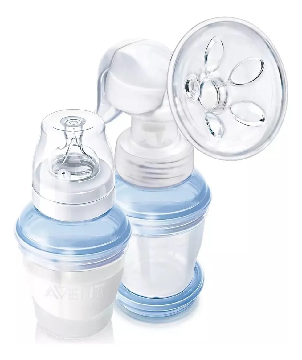 Armazenamento manual da bomba de mama Avent +garrafa