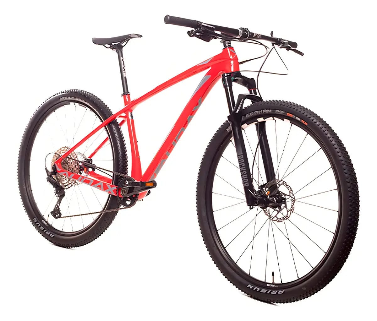 Bicicleta Aro 29 De Carbono Audax Auge 555 Tam 19 Deore 12v Cor Vermelho Tamanho Do Quadro 19