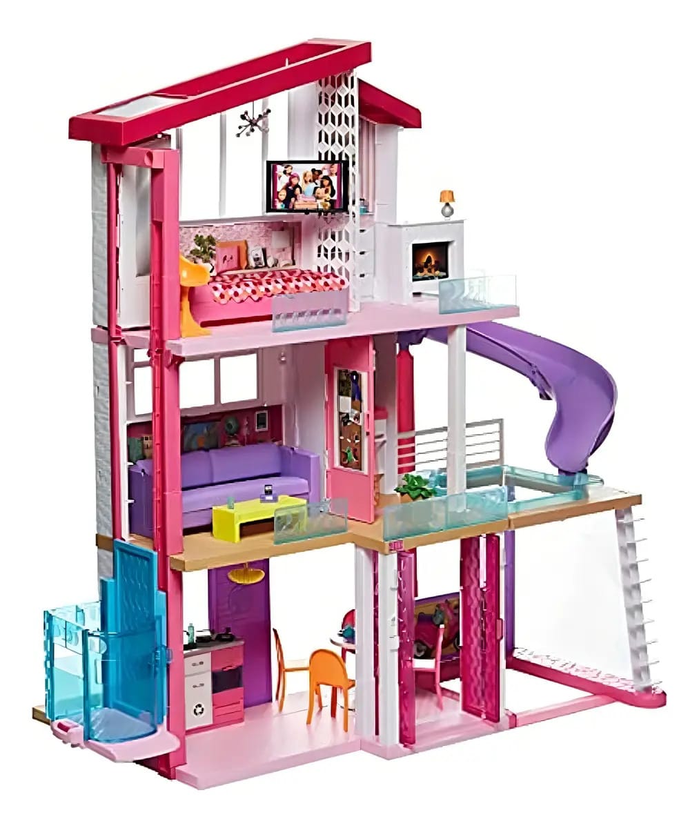 Casa de bonecas Barbie Dreamhouse com piscina, toboágua e um