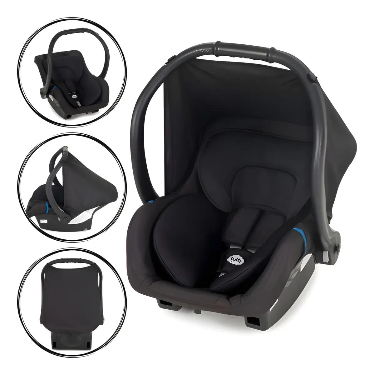Bebê Conforto Tutti Baby Ello Para Carro Preto, Até 13 kg