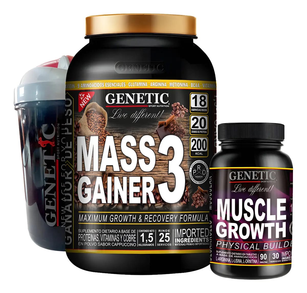 Super Muscle Growth Gainer Muscle Growth Genetic Cup Sabor Cappuccino