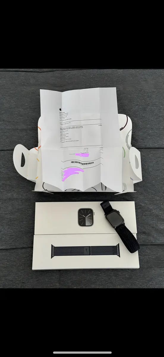 Apple Watch Series 9 Graphite Stainless Steel Case 41mm Caixa Cinza-escuro Pulseira Cinza-escuro Bisel Cinza-escuro