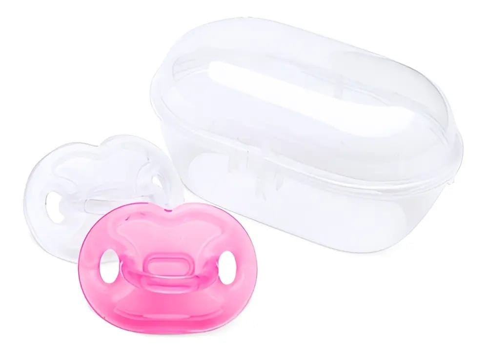 Chupeta de bico Lolly 6014-02 rosa - 2 unidades